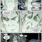 Comic-Stil: Spiegelgesicht spricht mit Affe. Buchstapel daneben. Dunkler Baum im Hintergrund. Figuren beobachten.