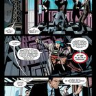Comic-Panels zeigen eine angespannte Szene in einem Aufzug mit mehreren Personen in Anzügen. Ein Mann mit Sprengstoffgürtel bedroht sie.