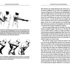 Zwei Seiten eines Buches mit Illustrationen und Text über Golfbewegungen. Oben rechts: "BEN HOGANS FÜNF LEKTIONEN".