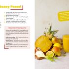 "Sunny Fennel", ein Rezept mit Ananas, Birne, Fenchel, Zitrone. Tipps für Verdauung, Balance. Bild von Zutaten, Saft.