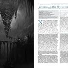 "Nixegda »Die Wiege der Lolth«" steht oben. Links sieht man eine düstere, unterirdische Stadt mit Brücken in einer Höhle.