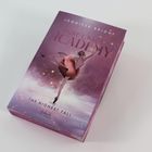Ein Buchcover in Violetttönen mit dem Titel "Pure Grace Academy" zeigt eine Ballerina in einer eleganten Pose.