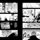 Comic-Panels mit Dialogen über Kirchenbrand, Kampf mit Schwertträger und Spurverfolgung. Personen in Uniformen und ein älterer Mann.