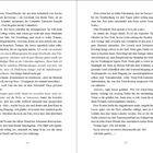 Seitenzahlen unten: 14 und 15. Dialog über College-Erfahrungen und eine private Tour in New York, inklusive Gedachtes in Klammern.