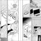 Texte: „Tsuchiya verkörpert so viel, was für mich unerreichbar ist. Kein Wunder, dass er mein Herz so zum Rasen bringt.“  
Manga mit stilisierten Figuren, zwei männliche Charaktere im Fokus. Ein Raum mit Computer, Büchern und Figuren.