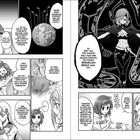 Links oben: "Das ist also ein Orakel." Rechts: Eine Figur in dunkler Kleidung und Kapuze, umgeben von Uhren.