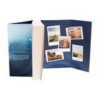 Text über sommerliche Harmonie und Geschichten von Katharina Jür. Fünf Polaroids mit Landschafts- und Küstenmotiven.