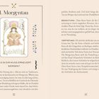 1. Morgentau

---

WAS IN DIR MUSS ERNEUERT WERDEN?

---

Gemälde: Person in rosa Gewand mit Sonnenaufgangshintergrund, umgeben von Blumenornamenten.