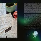 Links unten: "160 ZUM SCHLUSS". Rechts unten: "MAKING-OF 161". Links mehrere Zeichnungen und eine Hand mit Stift. Rechts ein Textblock.