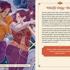 Seite 8, "Only One Bed". Illustration: zwei Personen liegen nah beieinander. Text zu Gefühlen und Nähe.