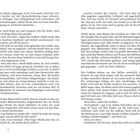 Seiten 14 und 15 eines Textes. Golfspiel-Szene, Dialoge über Schläge, Caddies, und Wettbewerb. Erwähnung von Tiger Woods.