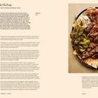 **Home-style Iskender Kebap**  
Zarter Döner Kebap mit Fladenbrot, Tomaten- und Buttersauce  
Serves 5–6  

Links Text mit Rezept. Rechts Teller mit Kebap, Fladenbrot, Paprika und Tomaten.