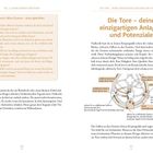Undefinierte/offene Zentren – deine Spürfelder. Die Tore – deine einzigartigen Anlagen und Potenziale. Diagramm erklärt Kanäle.