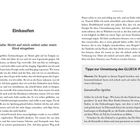 "Einkaufen. Elternfalle: Nicht auf mich selbst oder mein Kind eingehen. Tipps zur Umsetzung des GLUECK-Prinzips." 

Eine Seite Buchtext mit verschiedenen Abschnitten.