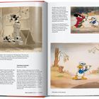 Links: "Donald is an unhelpful helper..." Oben rechts: "A modern-day ersatz cel set-up..." Unten Bilder von Disney-Charakteren.