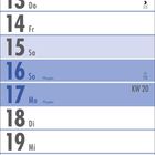 Monatskalender für Mai mit Feiertagen: Maifeiertag, Christi Himmelfahrt, Muttertag, Pfingsten, Pfingstmontag, Pfingstsonntag.