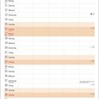 Kalender für Mai mit Feiertagen. Illustration: Person auf einem Sofa, daneben eine mit Smartphone. Texte: "Was habt ihr ...", "Gutes WLAN!".