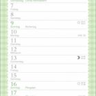 Ein Kalenderblatt für Mai mit einem Eichhörnchen, blauen Blumen und Bienen in einer Illustration im oberen Bereich.