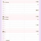 Kalenderblatt für Mai. Feiertage: Maifeiertag, Christi Himmelfahrt, Muttertag, Pfingsten. "We belong together" Illustration.