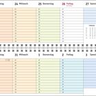 22 Montag bis 4 Sonntag, Kalenderwochen 12 und 13, enthält Mondphasen und Zeiten für Sonnenauf- und -untergang.