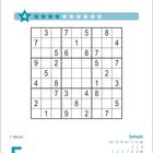 Sudoku-Rätsel mit einer Schwierigkeit von 4 Sternen. Unten: "1. Woche", "5", "Dienstag", "Januar", Kalenderübersicht.