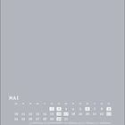 Kalender für Mai: Tage von 1 bis 31; Wochenenden und Feiertage heben sich ab. Feiertage unten erwähnt, wie Maifeiertag.