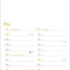 Kalender für Mai mit Feiertagen: Maifeiertag am 1., Christi Himmelfahrt am 6., Muttertag am 9., Pfingsten am 16./17.