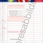 Harry Kane. Kalenderblatt mit Bayern-Spieler im Trikot. Spieltermine und UEFA-Champions-League-Daten im Mai.