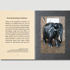 Zwischenlandung in Bombay... Am 29. September erreichten wir Bombay. Links Text, rechts ein schwarzer Elefant aus Holz.