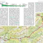 Text zu den Julischen Alpen mit einer topografischen Karte und Routenskizze rechts.
