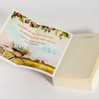 Text: "Schließe ab mit dem, was war. Sei glücklich mit dem, was ist. Und sei offen für das, was kommt." Illustration: Fahrrad mit Blumen.