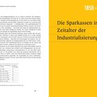 1850 – 1913. Die Sparkassen im Zeitalter der Industrialisierung. Text über Einlagenbegrenze, Tabelle mit Einzahlungsdaten.