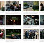 Mehrere Fotos zeigen Szenen aus verschiedenen Städten Frankreichs, begleitet von englischen Bildunterschriften.