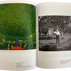 Links: "Cuno Amiet (1868-1961) Apfelbaum, 1907". Rechts: Foto eines Mannes beim Malen im Freien.