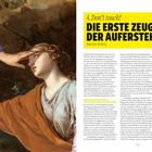 "4. Don't touch! DIE ERSTE ZEUGIN DER AUFERSTEHUNG" steht oben in gelbem Kasten. Illustration zeigt eine berührende Hand.