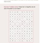 Exercise 7: Hidden words. Finden Sie 14 Begriffe, die mit einer Kreuzfahrt zu tun haben!