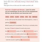 "Exercise 1: English and German. Lesen Sie weiter und vervollständigen Sie den Text mit... Wörter ähnlich zum Deutschen!"