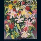 Gemälde mit vielen bunten Blumen. Textkalender am unteren Rand für Mai 2027.