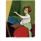 5, 12, 19, 26; ein Gemälde: Person mit rotem Haarband, sitzend, in kräftigen Farben wie Grün, Blau, Rot gehalten.