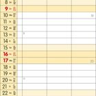 Kalenderblatt für Mai 2027. Wochentage in mehreren Sprachen. Feiertage und Mondphasen markiert. Chelmsfordgelb.