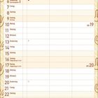 Kalender für Mai 2027. Jeder Tag hat ein Feld mit Wochentag und Datum. Monate oben und unten. Beige Hintergrund.