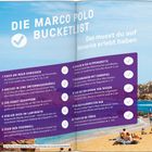 "Die Marco Polo Bucketlist. Das musst du auf Menorca erlebt haben. 1. Fisch am Meer genießen. 2. Abstieg in eine Unterwasserhöhle."