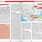 Innenstadt (F-G 4-6): Königlich, ital. Vorbild, rekonstruiert nach Zerstörung. Karte zeigt Sehenswürdigkeiten.