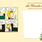 Links oben steht: "Ich mache gerade meine Weihnachtsliste...". Rechts unten ist ein Comic. Darunter ein Weihnachtsbaum.