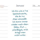 Kalender Januar 2027: Zitat über Resilienz, Wochenplan mit Tagen 4.–10.1., Feiertag Heilige Drei Könige am 6.1. Markierter Sonntag.