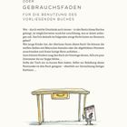 Leitanweisung oder Gebrauchsfaden: Anleitung zur Nutzung des Buches. Unter dem Text steht eine Tischillustration.