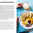 Tschechischer Rinderschmorbraten, Rezept mit Zutatenliste. Links Text, rechts ein Teller mit Braten, Soße, Knödel.