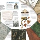 Texte beschreiben Marmorarten und ihre Herkunft. Verschiedene Marmorproben sind abgebildet.