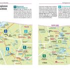 Texte: "Die Regionen im Überblick", "Allenstein und südliches Ermland", "Zentrales Ermland". Zwei Karten mit markierten Orten.