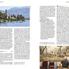 Seite 44 und 45, Der Westen. Erwähnt: Öleificio Vanini Osvaldo, Villa Carlotta, Tremezzo. Enthält ein Gemälde und eine Landschaftsfotografie.